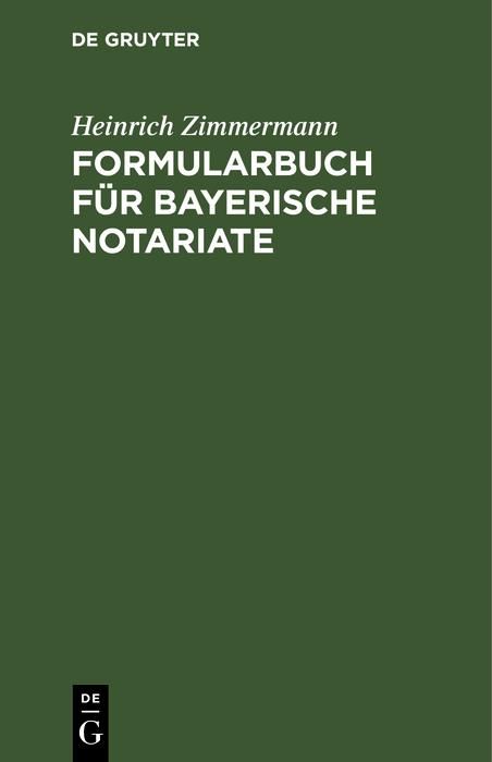 Produktbild: Formularbuch f&uuml;r Bayerische Notariate