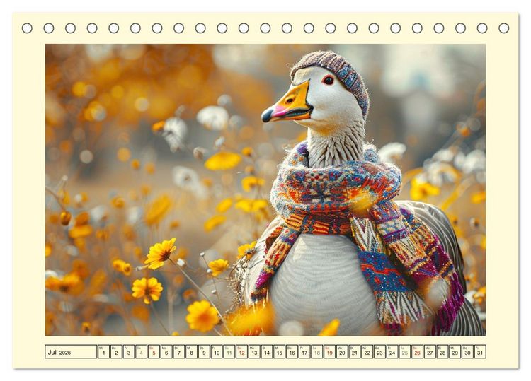 Produktbild: Elegante Modenschau auf dem Land. Bauernhoftiere als Fashion-Ikonen (Tischkalender 2026 DIN A5 quer), CALVENDO Monatskalender