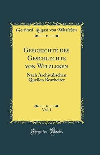 Produktbild: Geschichte des Geschlechts von Witzleben