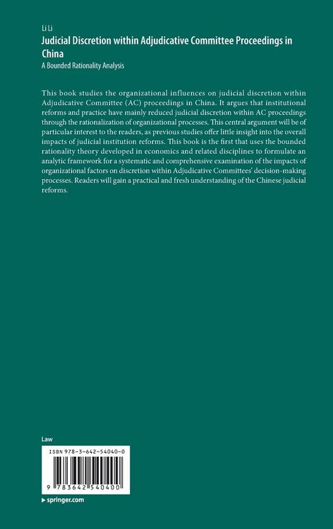Produktbild: Judicial Discretion within Adjudicative Committee Proceedings in China