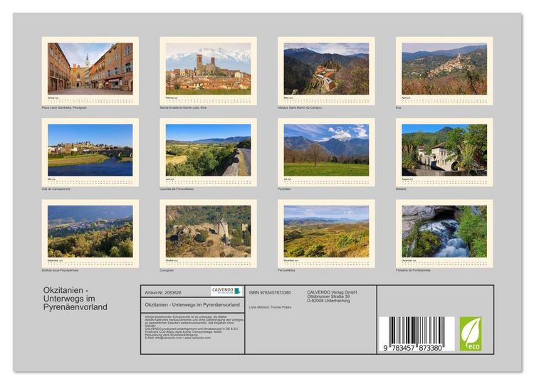Produktbild: Okzitanien - Unterwegs im Pyren&auml;envorland (Wandkalender 2026 DIN A4 quer), CALVENDO Monatskalender