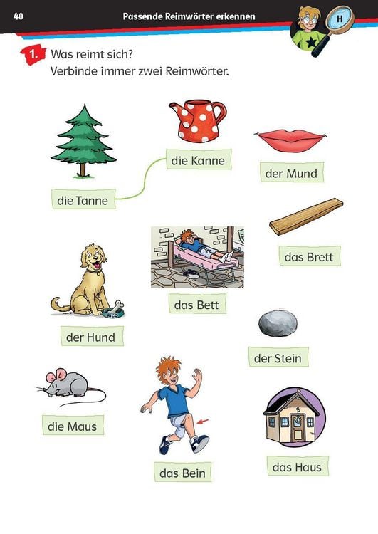 Produktbild: Die drei ??? Kids: Mein &Uuml;bungsheft Deutsch 1. Klasse - Lesen lernen