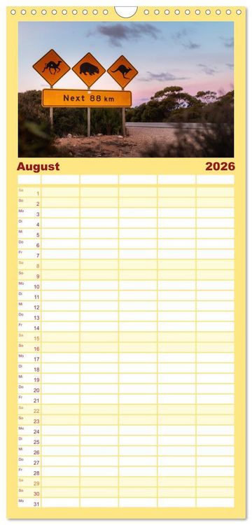 Produktbild: Familienplaner 2026 - Outback Australien mit 5 Spalten (Wandkalender, 21 x 45 cm) CALVENDO