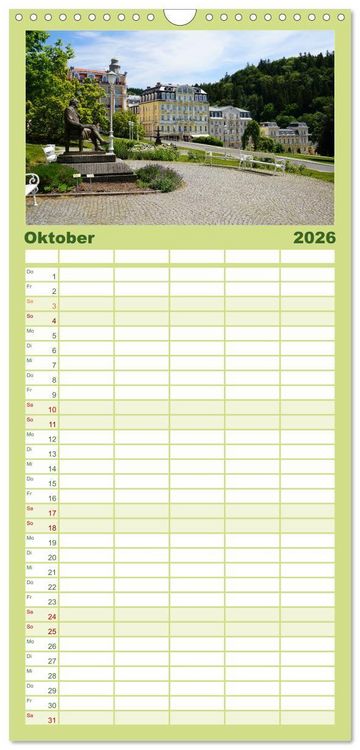 Produktbild: Familienplaner 2026 - Kurort Marienbad mit 5 Spalten (Wandkalender, 21 x 45 cm) CALVENDO