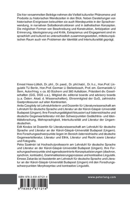 Produktbild: Wendepunkte in der Kultur und Geschichte Mitteleuropas