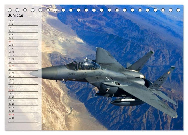 Produktbild: Kampfjets. U.S. Aircraft (Tischkalender 2026 DIN A5 quer), CALVENDO Monatskalender
