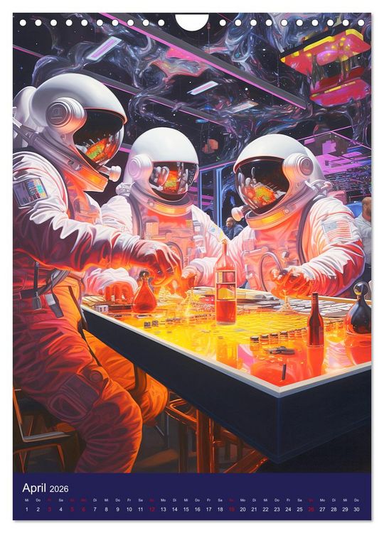 Produktbild: Our future in space. Pulsierendes Leben auf neuen Planeten (Wandkalender 2026 DIN A4 hoch), CALVENDO Monatskalender