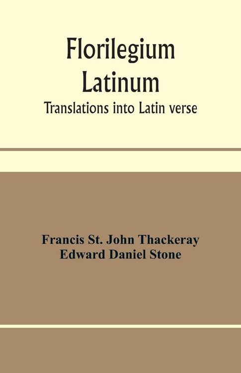 Produktbild: Florilegium latinum; translations into Latin verse