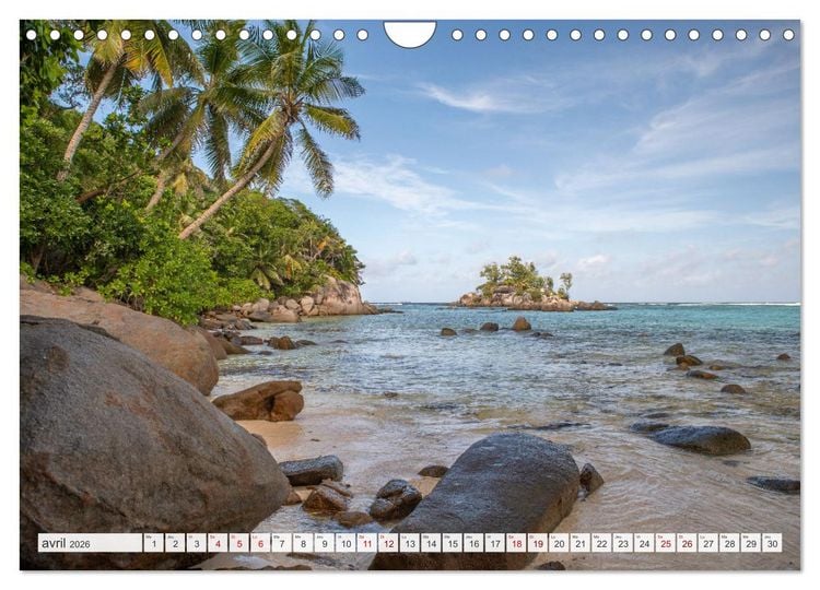 Produktbild: Seychelles - Des &icirc;les de r&ecirc;ve dans l'oc&eacute;an Indien (Calendrier mural 2026 DIN A4 vertical), CALVENDO calendrier mensuel