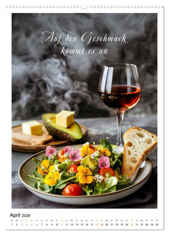 Produktbild: Coole Spr&uuml;che f&uuml;r Gourmets (Wandkalender 2026 DIN A2 hoch), CALVENDO Monatskalender