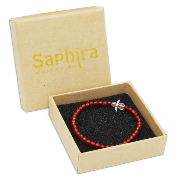 Produktbild: Achat rot Schutzengel Edelsteinarmband