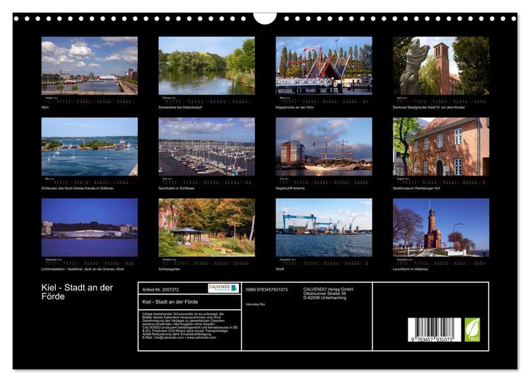 Produktbild: Kiel - Stadt an der F&ouml;rde (Wandkalender 2026 DIN A3 quer), CALVENDO Monatskalender