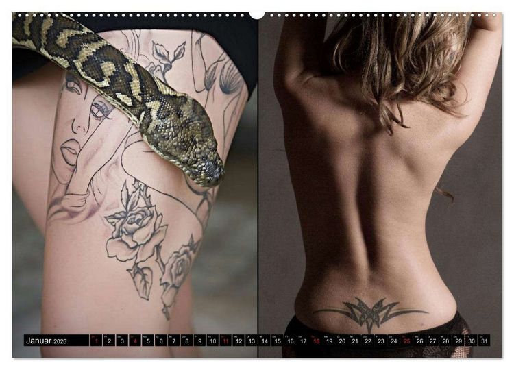 Produktbild: K&ouml;rperkult Tattoo (hochwertiger Premium Wandkalender 2026 DIN A2 quer), Kunstdruck in Hochglanz