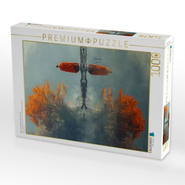 Produktbild: CALVENDO Puzzle Stille - buddhistischer M&ouml;nch am See | 1000 Teile Lege-Gr&ouml;&szlig;e 64x48cm Foto-Puzzle f&uuml;r gl&uuml;ckliche Stunden