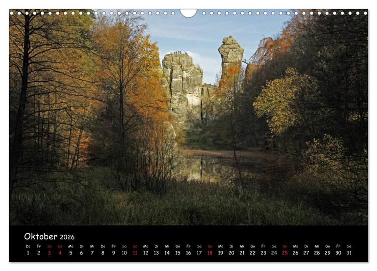 Produktbild: Die Externsteine (Wandkalender 2026 DIN A3 quer), CALVENDO Monatskalender