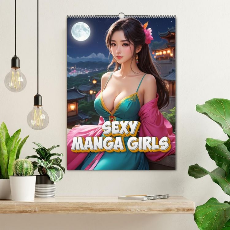 Produktbild: Sexy Manga Girls (Wandkalender 2026 DIN A2 hoch), CALVENDO Monatskalender