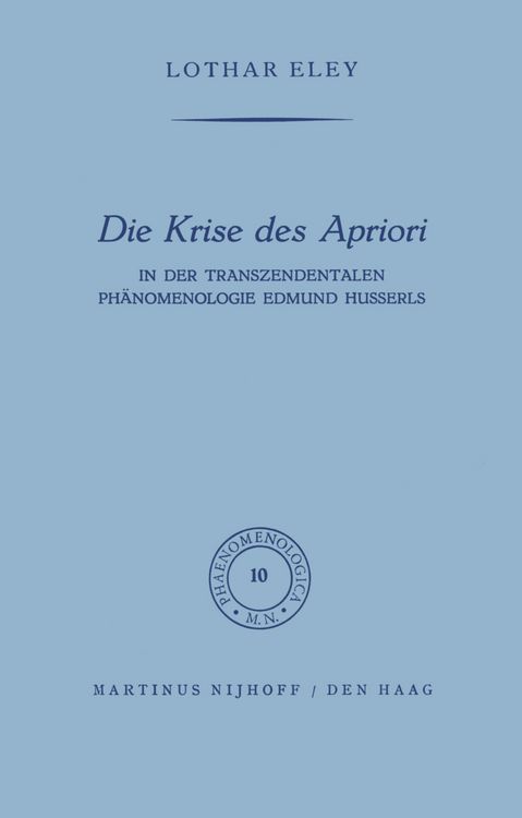 Produktbild: Die Krise des Apriori