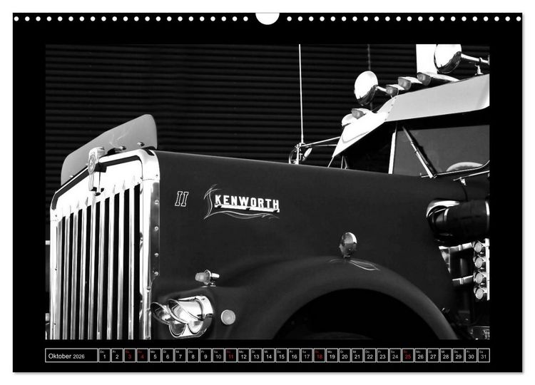 Produktbild: Kenworth W900A EXTHD - in schwarzwei&szlig; (Wandkalender 2026 DIN A3 quer), CALVENDO Monatskalender