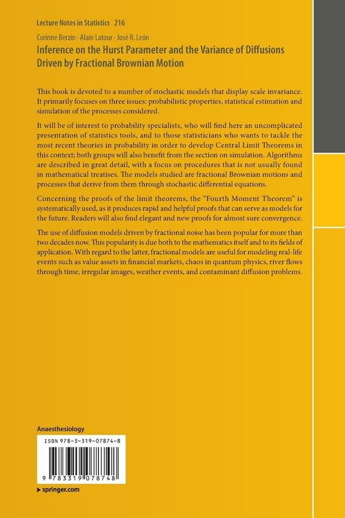 Produktbild: Inference on the Hurst Parameter and the Variance of Diffusions Driven by Fractional Brownian Motion