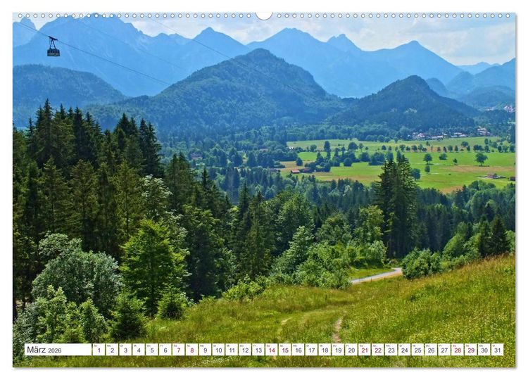 Produktbild: Wanderlust im Schwangau - Impressionen einer grandiosen bayerischen Landschaft (hochwertiger Premium Wandkalender 2026 DIN A2 quer), Kunstdruck in Hochglanz
