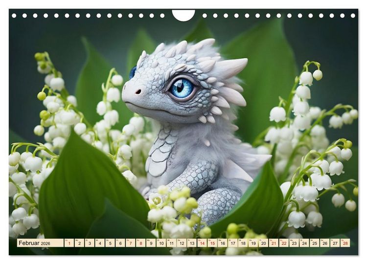 Produktbild: S&uuml;&szlig;e Babydrachen (Wandkalender 2026 DIN A4 quer), CALVENDO Monatskalender