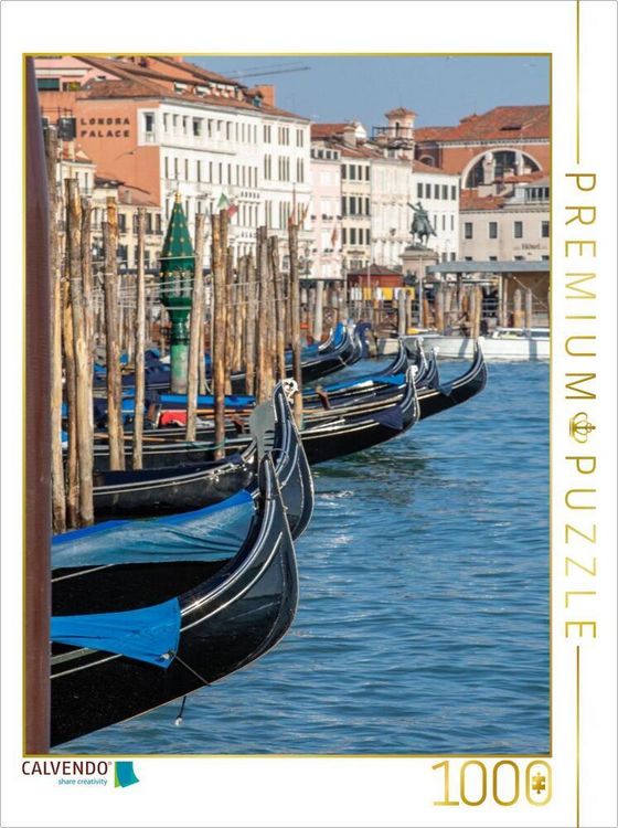 Produktbild: CALVENDO Puzzle Venedig - Gondeln am Markusplatz | 1000 Teile Lege-Gr&ouml;&szlig;e 64x48cm Foto-Puzzle f&uuml;r gl&uuml;ckliche Stunden