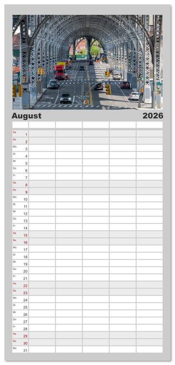Produktbild: Familienplaner 2026 - Ikonische Br&uuml;cken zwischen Geschichte und Gegenwart mit 5 Spalten (Wandkalender, 21 x 45 cm) CALVENDO