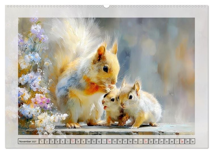 Produktbild: Eichh&ouml;rnchen. Zauberhafte Momente in der Natur (hochwertiger Premium Wandkalender 2027 DIN A2 quer), Kunstdruck in Hochglanz