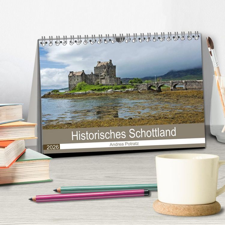 Produktbild: Historisches Schottland (Tischkalender 2026 DIN A5 quer), CALVENDO Monatskalender