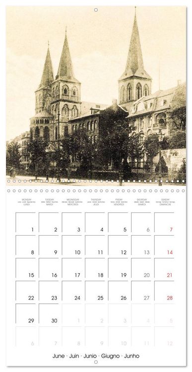 Produktbild: Cologne autrefois : Cartes postales historiques de la ville (Calendrier mural carr&eacute; 2026 30x30 cm) Calendrier double avec une page pour vos prises de notes
