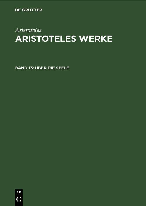 Produktbild: &Uuml;ber die Seele