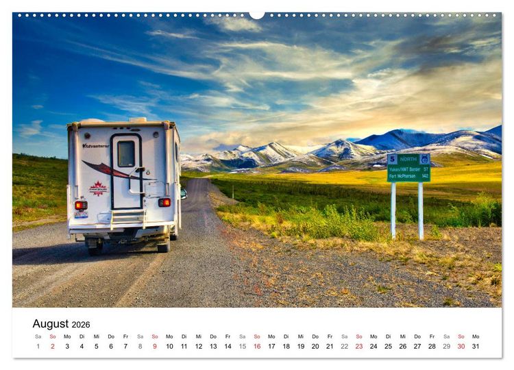 Produktbild: KANADA Mit dem Camper quer durch die Rockies (Wandkalender 2026 DIN A2 quer), CALVENDO Monatskalender