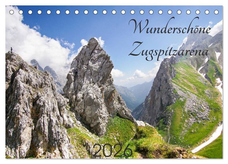 Produktbild: Wundersch&ouml;ne Zugspitzarena (Tischkalender 2026 DIN A5 quer), CALVENDO Monatskalender