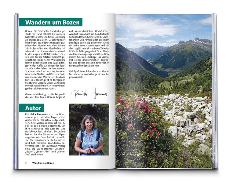 Produktbild: KOMPASS Wanderf&uuml;hrer Bozen, Sarntal, Ritten, Eppan, Kalterer See, Seiser Alm, Rosengarten, 55 Touren mit Extra-Tourenkarte