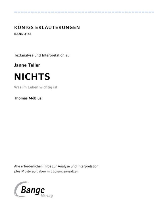 Produktbild: Nichts von Janne Teller
