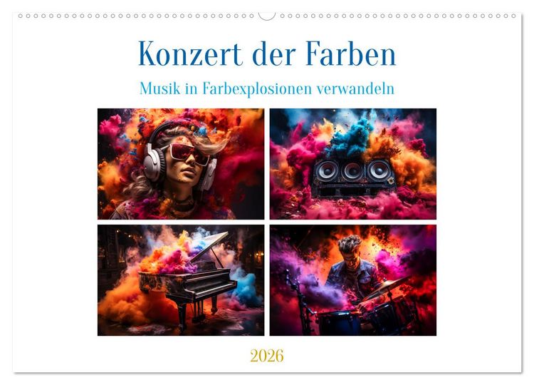 Produktbild: Konzert der Farben (Wandkalender 2026 DIN A2 quer), CALVENDO Monatskalender