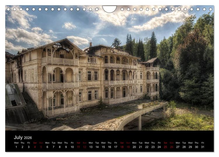 Produktbild: Abandoned Places in Germany (Wall Calendar 2026 DIN A4 landscape), CALVENDO 12 Month Wall Calendar