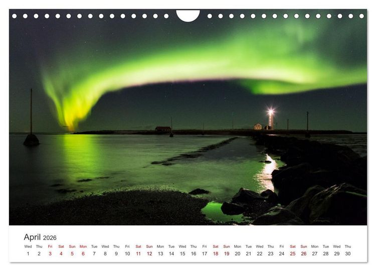 Produktbild: Iceland Aurora - Night Photography by Tony Prower (Wall Calendar 2026 DIN A4 landscape), CALVENDO 12 Month Wall Calendar