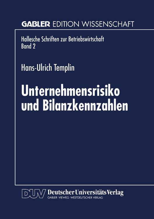 Produktbild: Unternehmensrisiko und Bilanzkennzahlen