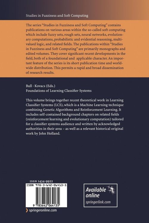 Produktbild: Foundations of Learning Classifier Systems