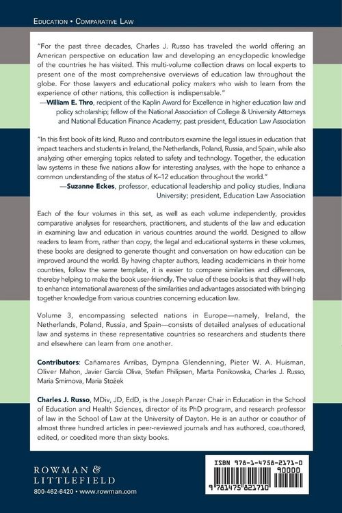 Produktbild: Handbook of Comparative Education Law