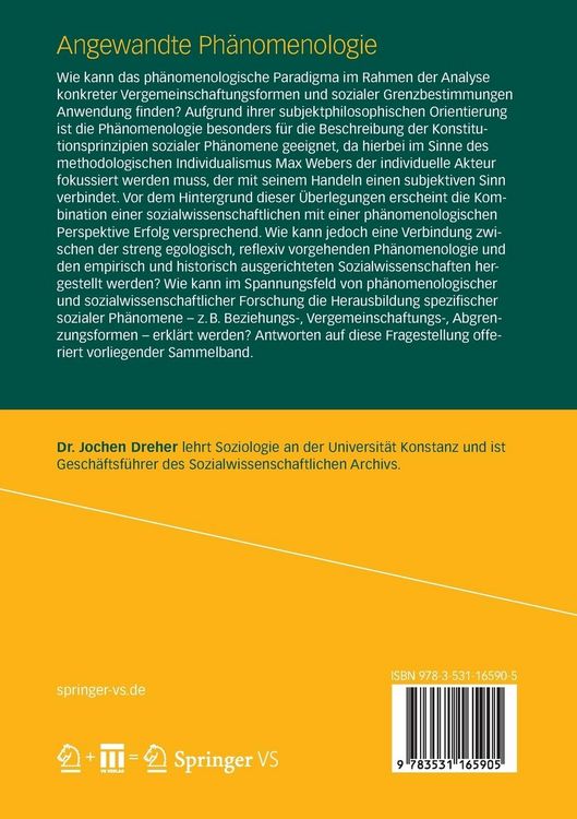 Produktbild: Angewandte Ph&auml;nomenologie