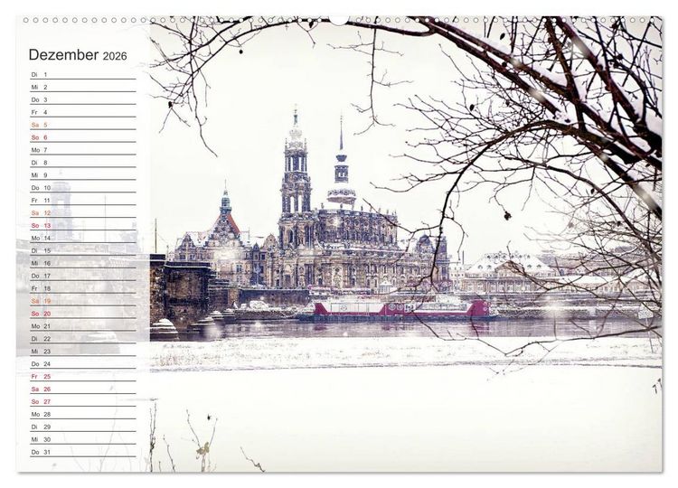Produktbild: Wundersch&ouml;nes Dresden (Wandkalender 2026 DIN A2 quer), CALVENDO Monatskalender