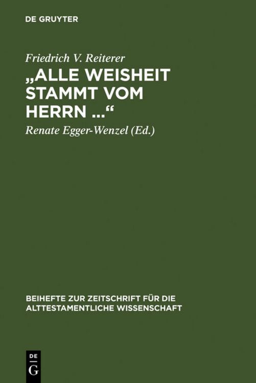 Produktbild: &bdquo;Alle Weisheit stammt vom Herrn &hellip;&ldquo;