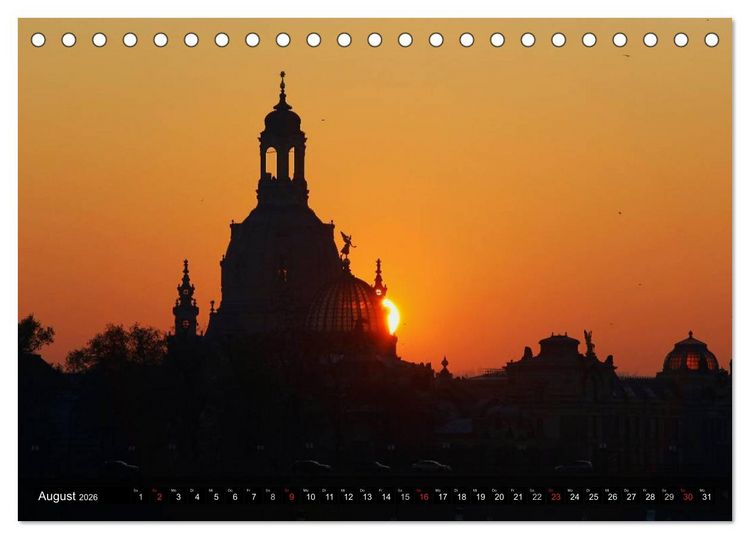Produktbild: Elbflorenzansichten (Tischkalender 2026 DIN A5 quer), CALVENDO Monatskalender