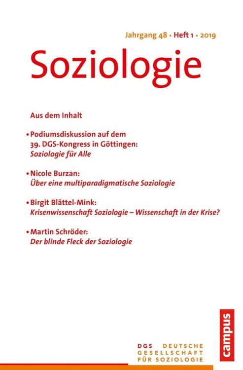 Produktbild: Soziologie 1/2019