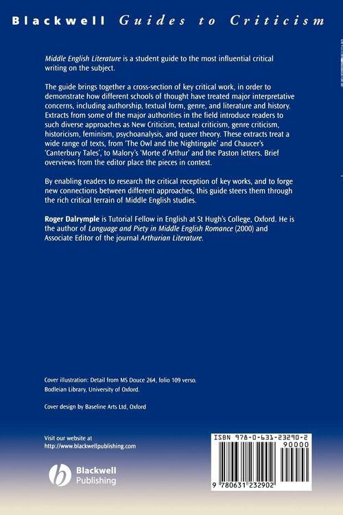 Produktbild: Middle English Literature P