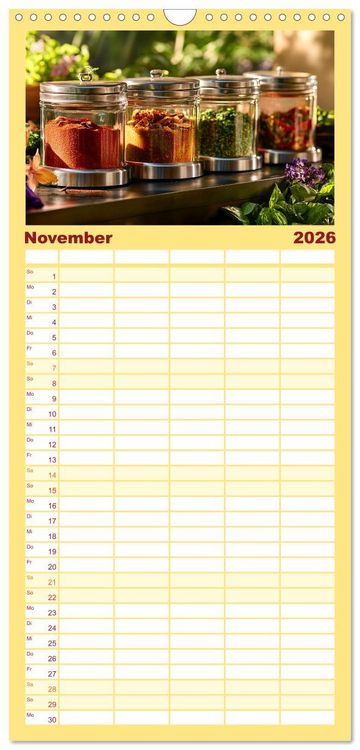 Produktbild: Familienplaner 2026 - K&uuml;chenkalender Glaswerk mit 5 Spalten (Wandkalender, 21 x 45 cm) CALVENDO