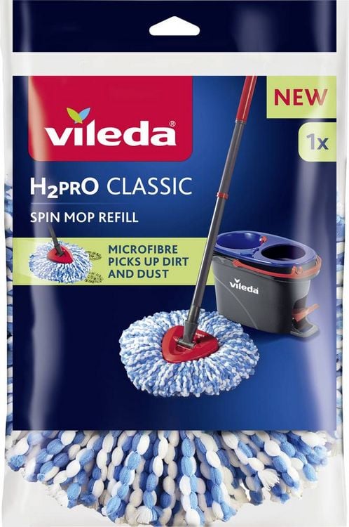 Produktbild: Vileda 178331 H2PRO CLASSIC Spin Mop Refill Ersatzkopf Ersatzaufsatz 1St.