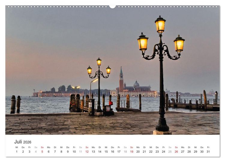 Produktbild: Das stille Venedig (hochwertiger Premium Wandkalender 2026 DIN A2 quer), Kunstdruck in Hochglanz